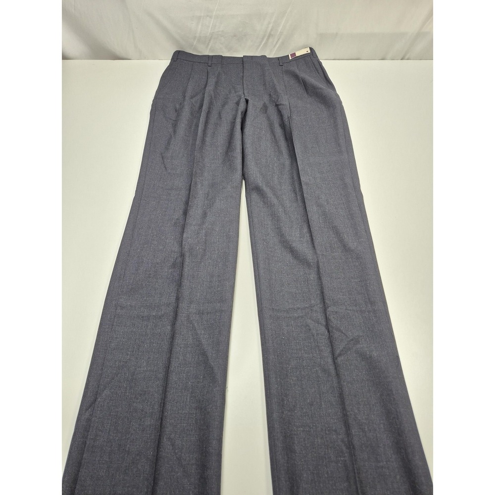 VTG Racquet Club Dress Pants Mens 40x36 Gray Pleated Straight Wool Formal